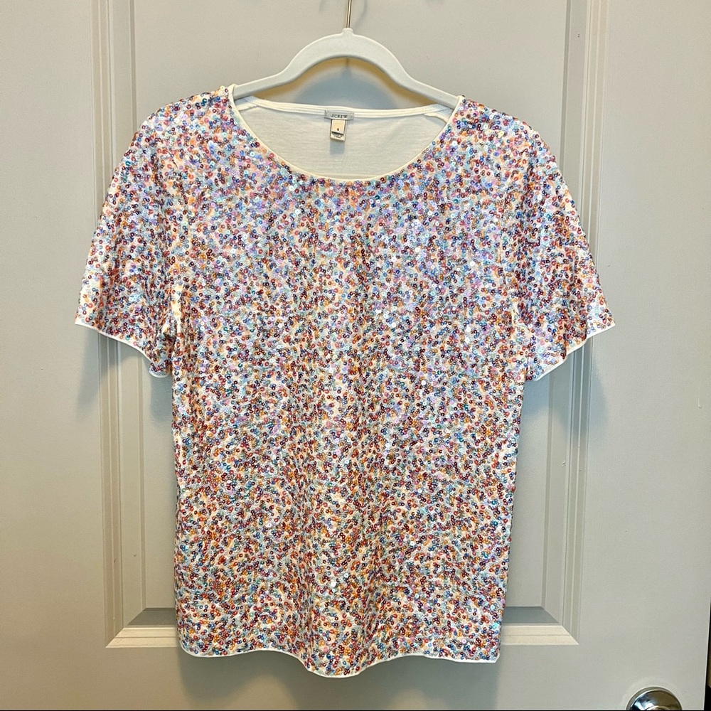 NWT JCREW Sequin Tee